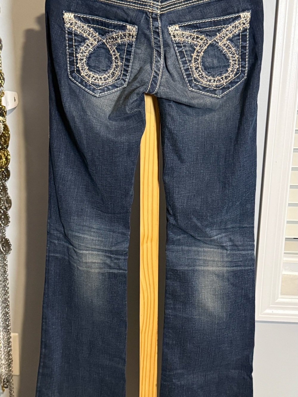 Big Star Dark Blue Bootcut Jeans with Embroidered Back Pockets